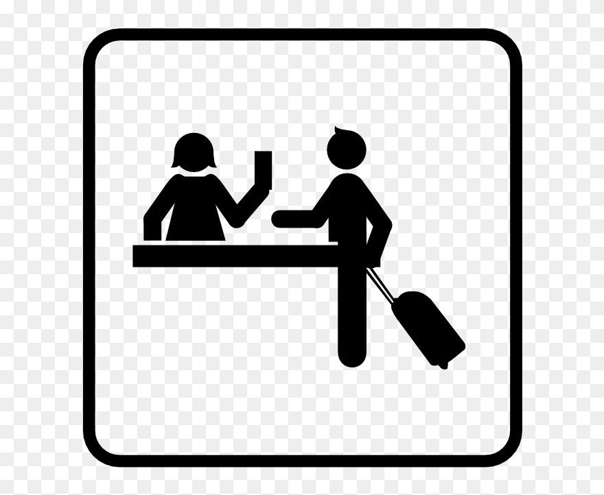Check In Clipart Computer Icons Clip Art - Hotel Reception Logo Png Transparent Png