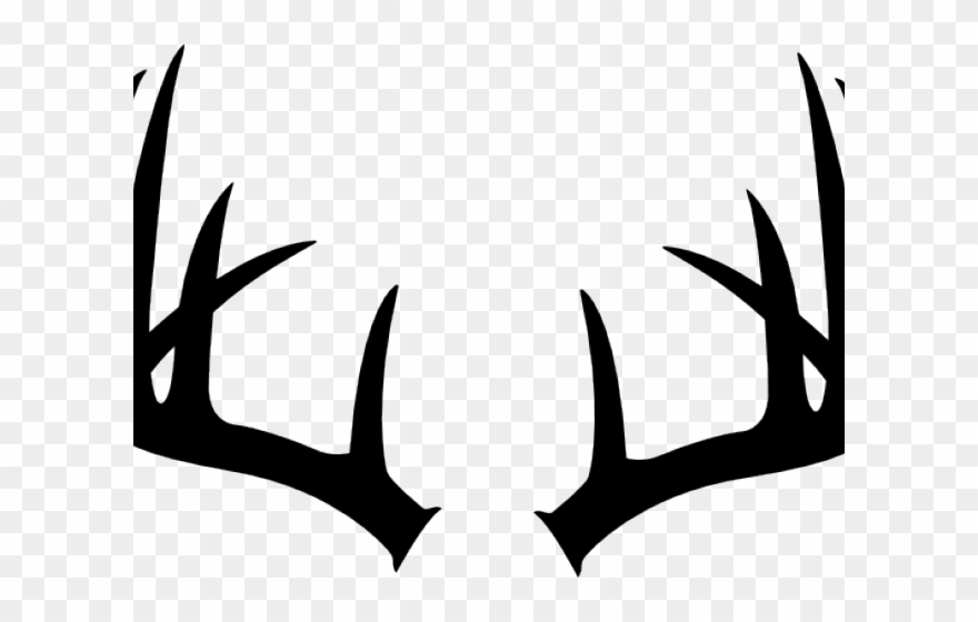 Graphic Library Download Free On Dumielauxepices Net - Black And White Antler Clipart