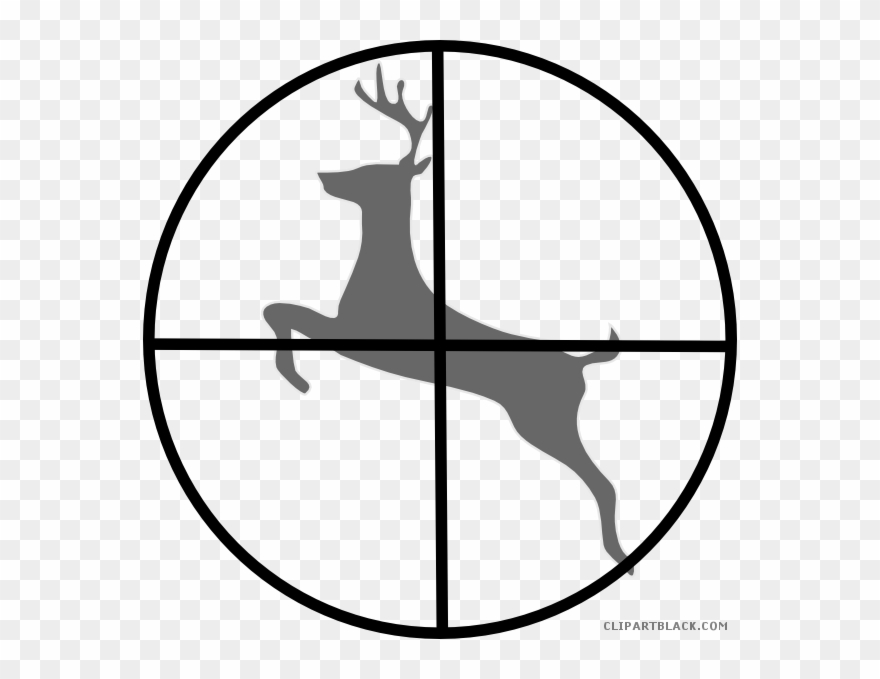 Deer Clipartblack Com Free Black White Images - Zeiss Zmoa 1 Reticle - Png Download