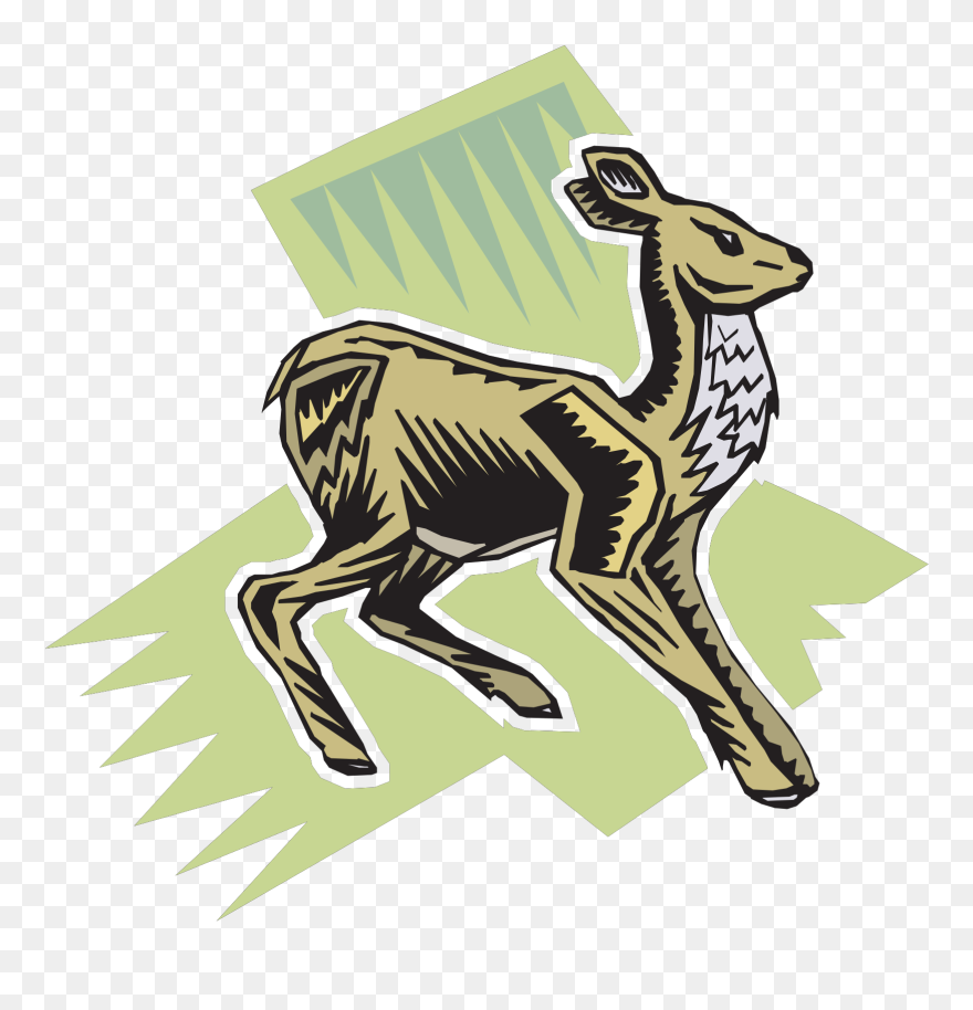 This Free Clip Arts Design Of Standing Deer Art - Png Download