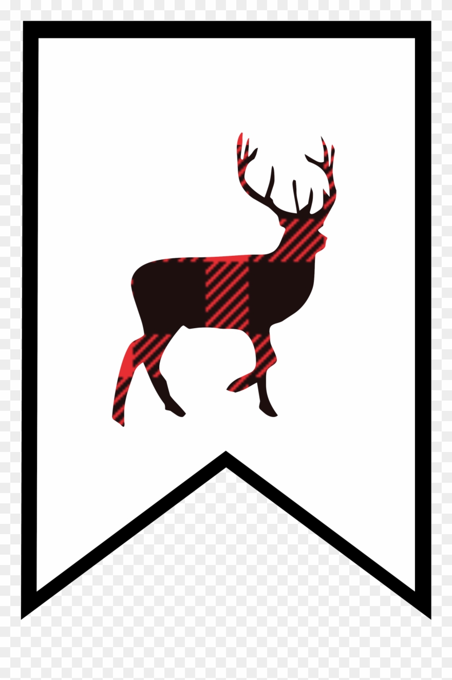 Plaid Clipart Deer - Full Body Deer Stencil - Png Download