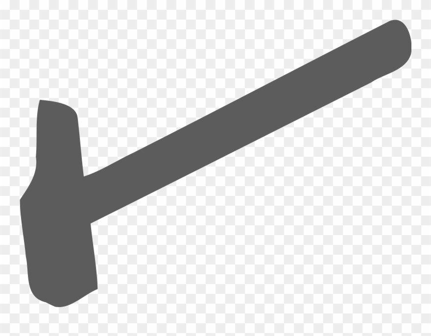 Pickaxe Vector Silhouette - Martillo Silueta Png Clipart