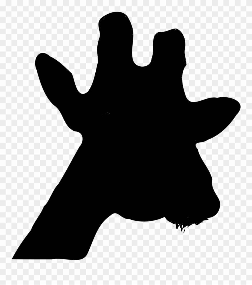 Outline Of Giraffa Camelopardalis - Giraffe Head Silhouette Png Clipart