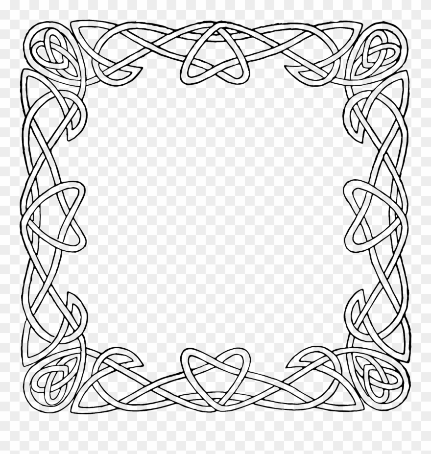 Clip Free Stock Celtic Drawing Floral - Green Celtic Border Png Transparent Png