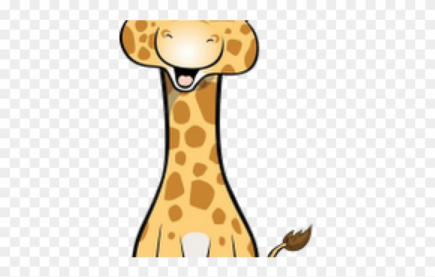 Cute Clipart Giraffe - Baby Giraffe Cartoon Drawing - Png Download