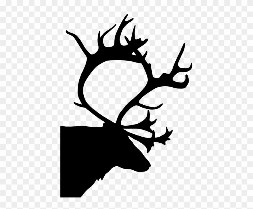 Stag Clipart Transparent Background - Silhouette Free Christmas Clip Art - Png Download