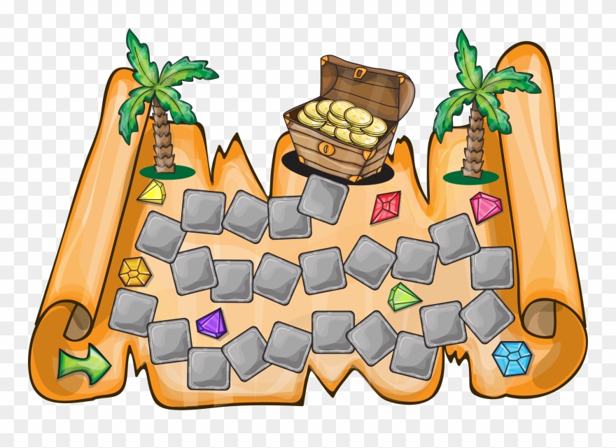 Clipart Map Treasure Hunt - Caccia Al Tesoro Bambini - Png Download