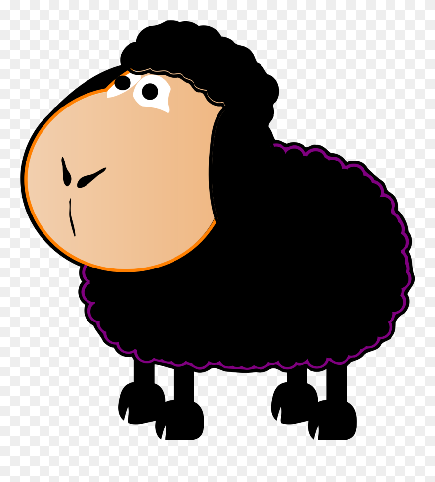 Permalink To Black Sheep Clipart - Baa Baa Black Sheep Clip Art - Png Download