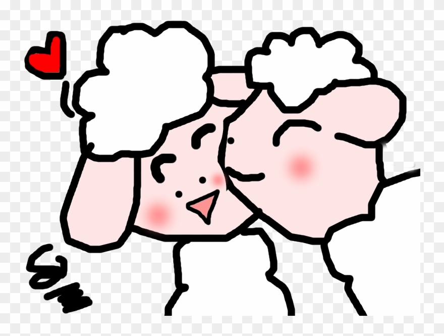 Cute Sheep Couple By Fairyangelkitty On Clipart Library - Png Download