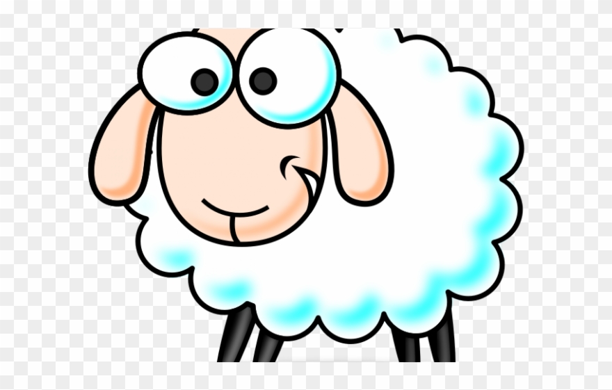 Sheep Clipart Cute - Custom Cartoon Sheep Throw Blanket - Png Download