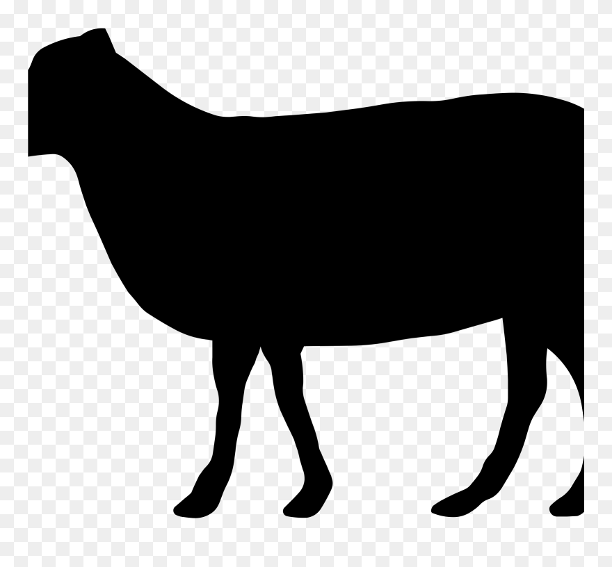 Sheep Border Collie Lamb And Mutton Computer Icons - Black Outline Of A Sheep Clipart