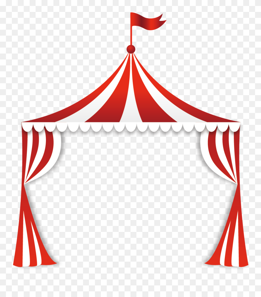Circus Tent Clip Art - Circus Tent Top Clipart - Png Download