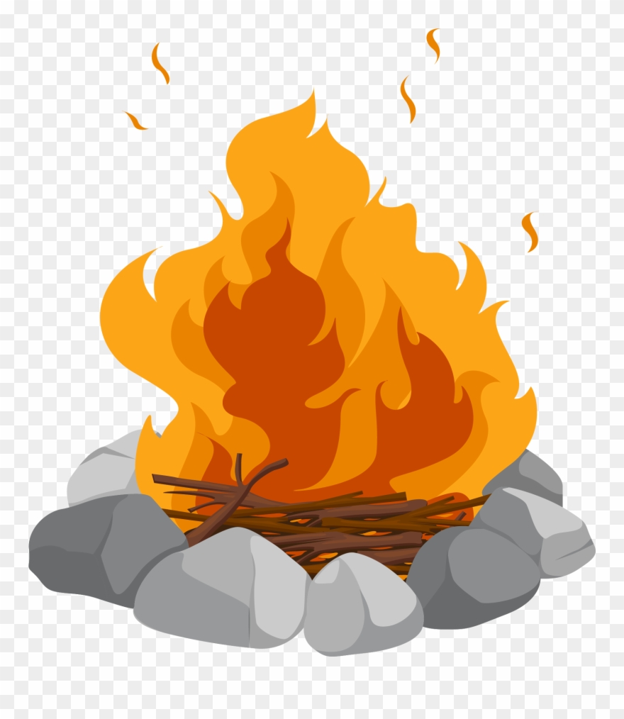 Campfire Cartoon Bonfire Clip Art Heap - Png Download