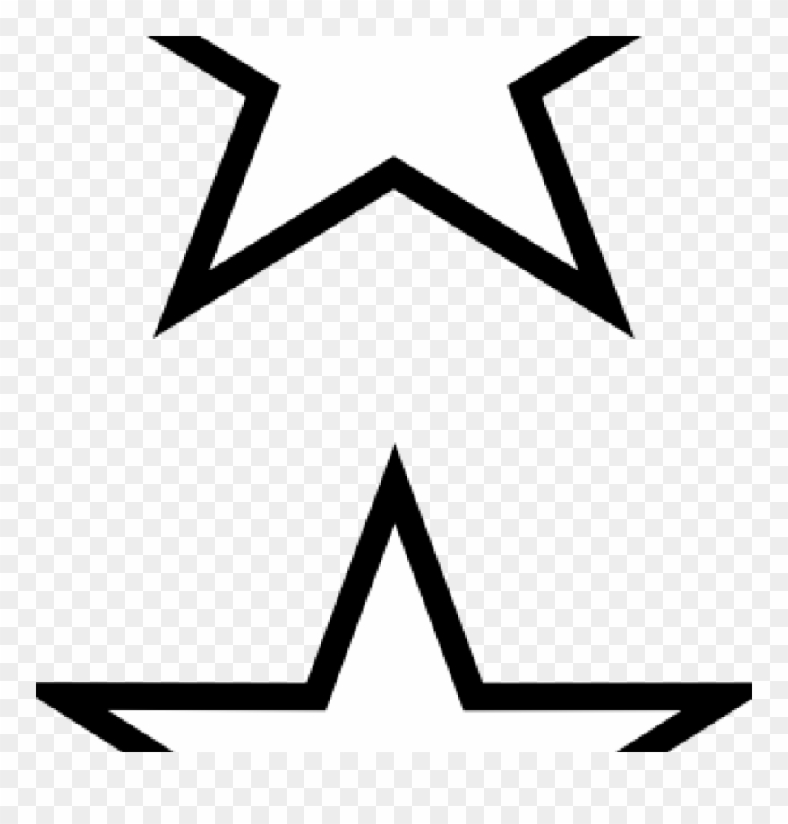 White Star Clipart Stars Clip Art At Clker Vector Online - Two Stars Coloring Pages - Png Download