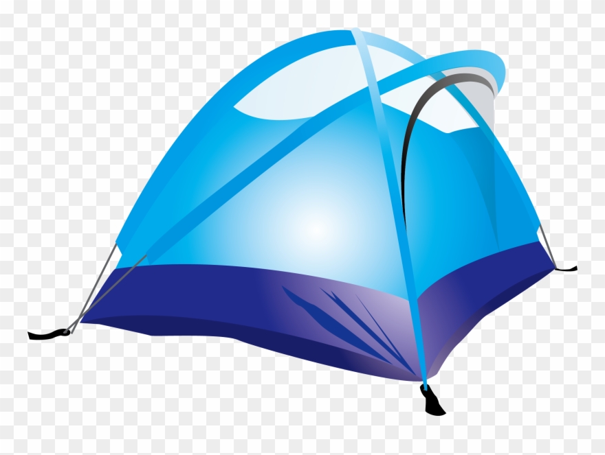 Clipart Tent Nature Camp - Blue Tent Clip Art - Png Download