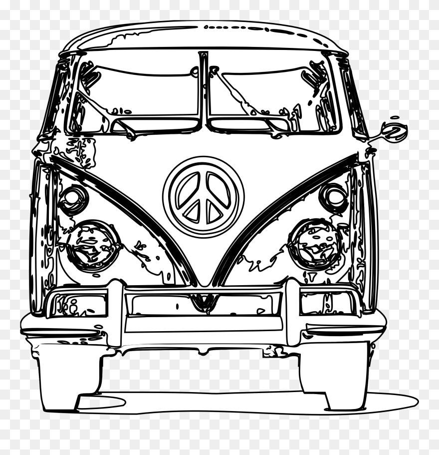 Art Clip Art Clipart Clipartist Net Openclipart Org - Volkswagen Bus Coloring Pages - Png Download