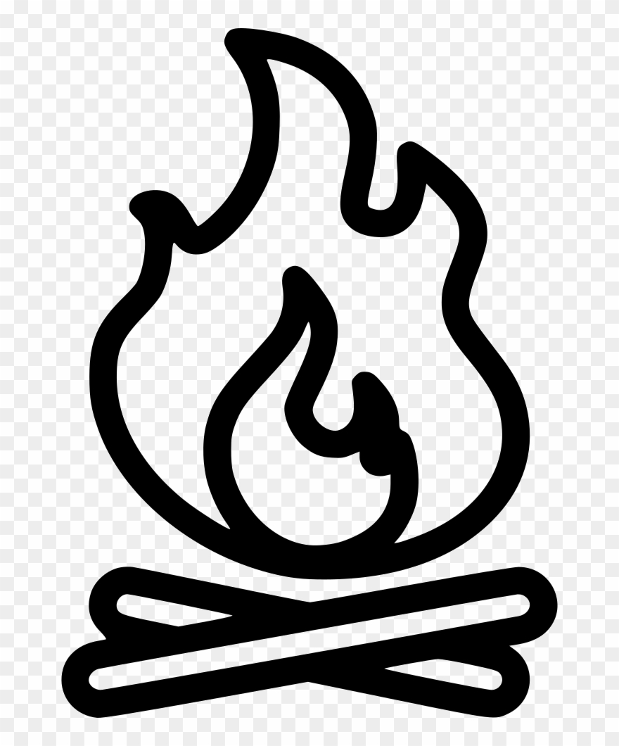 Campfire Comments - Black And White Campfire Png Clipart