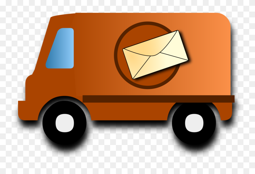 Mail - Postman Car Clipart - Png Download