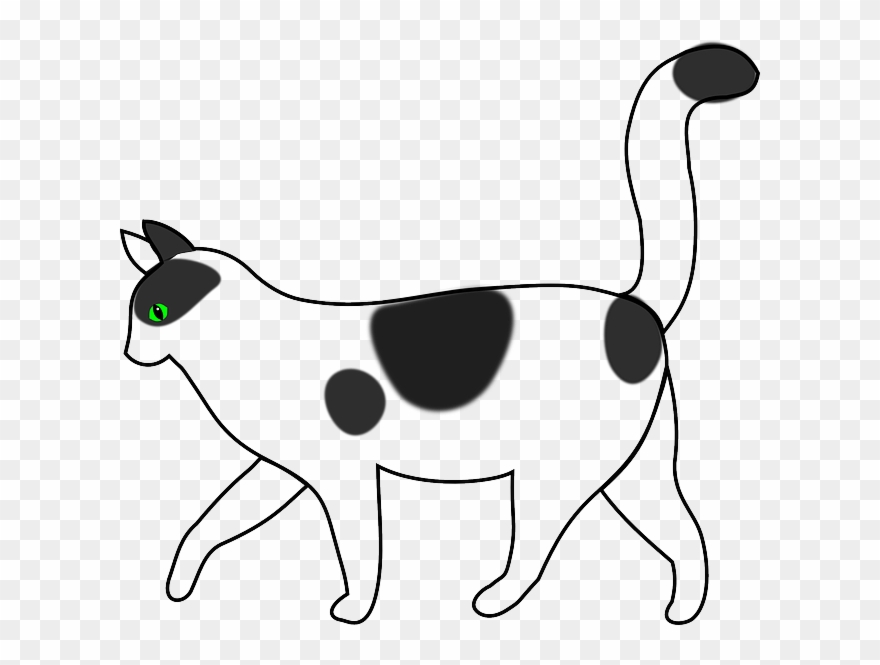Cat Clip Art - Cartoon Cat Side View - Png Download