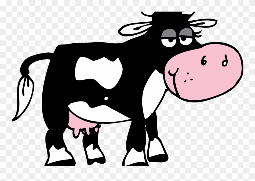 Farming Clipart Dairy Farm - Cow Cartoon Transparent Png