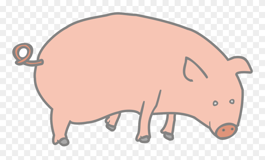Pork Clipart Domestic Animal - Pig Clip Art - Png Download