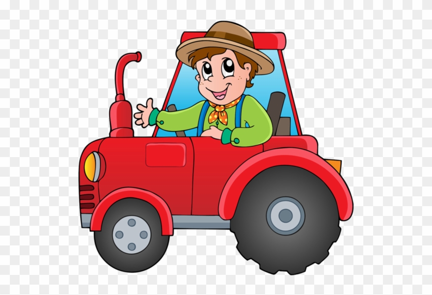 Farmer Clipart Farm Vehicle - Imagenes De Un Tractor Animado - Png Download