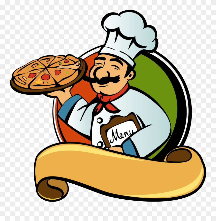 Pizza Italian Cuisine Chef Clip Art Pan - Png Download