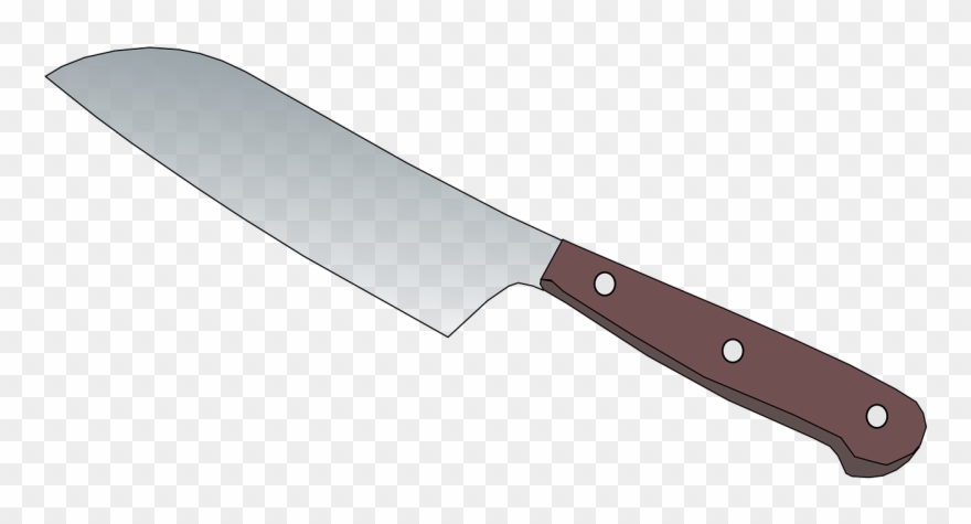 Image Black And White Butter Knife Clipart - Kitchen Knife Clipart - Png Download