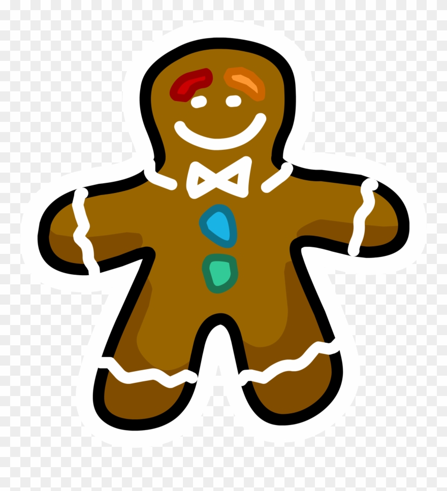Gingerbread Man Pin Clipart