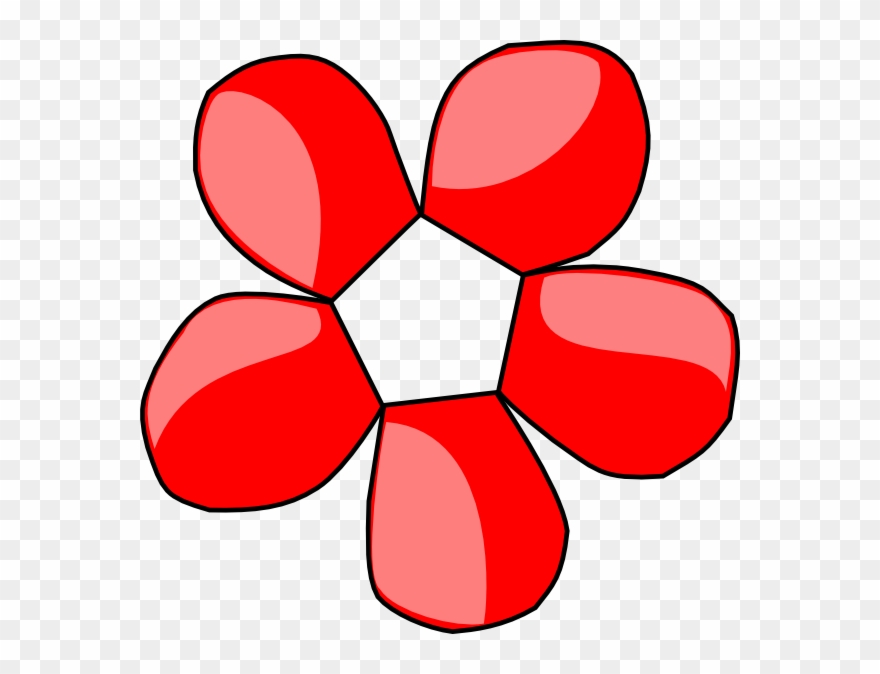 This Free Clip Arts Design Of Red Daisy White Center - Png Download