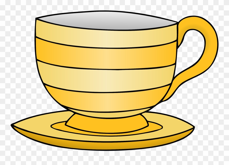 Teacup Clipart Crockery - Yellow Tea Cup Clipart - Png Download