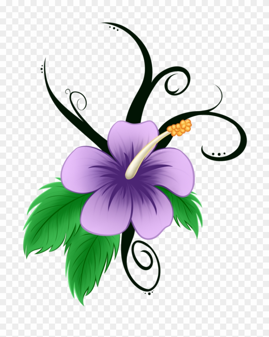Tremendous Hawaiian Flowers Cartoon Flower Clip Art - Hawaiian Flower Clipart Hd - Png Download