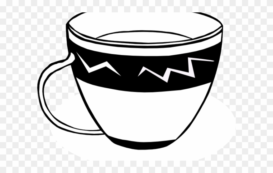 Teacup Clipart Vector - Cup Clip Art Black And White - Png Download