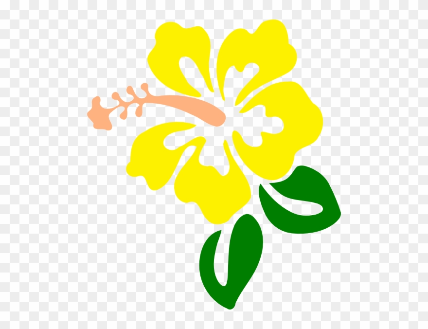Hibiscus Yellow Clip Art - Png Download