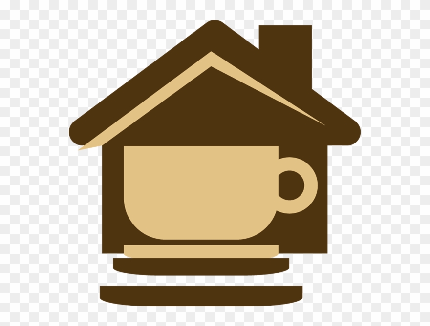 House Icon With A Coffee Cup Clipart