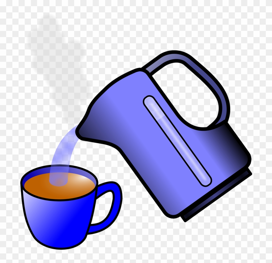 Hot Water Cliparts - Kettle With Cup Clipart - Png Download