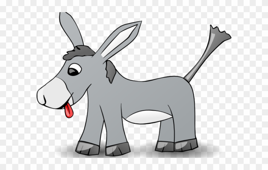 Donkey Clipart Gray - Png Download