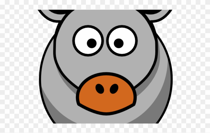 Donkey Clipart Donkey Head - Grey Donkey Grey Donkey Oval Ornament - Png Download