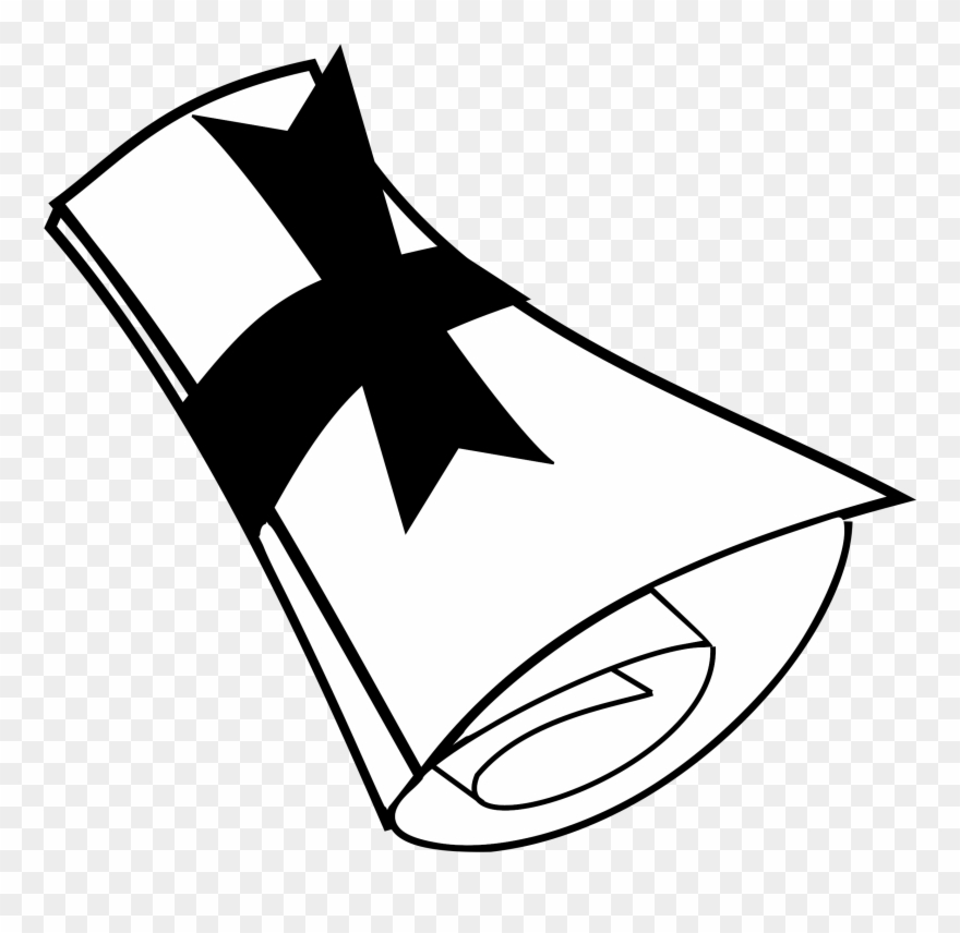 Top 77 Diploma Clip Art - Black And White Diploma Png Transparent Png