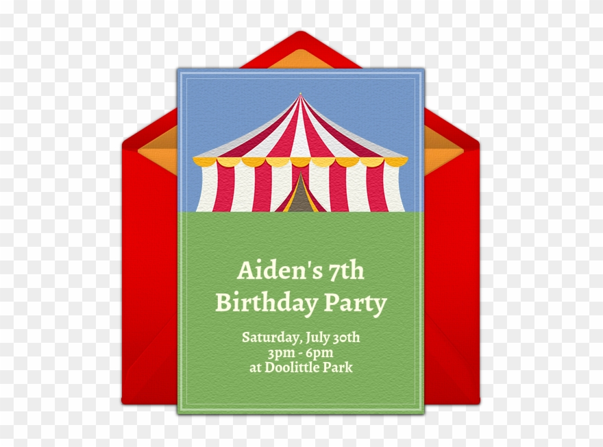 Big Top Circus Online Invitation - Chrismukkah Invitations Clipart