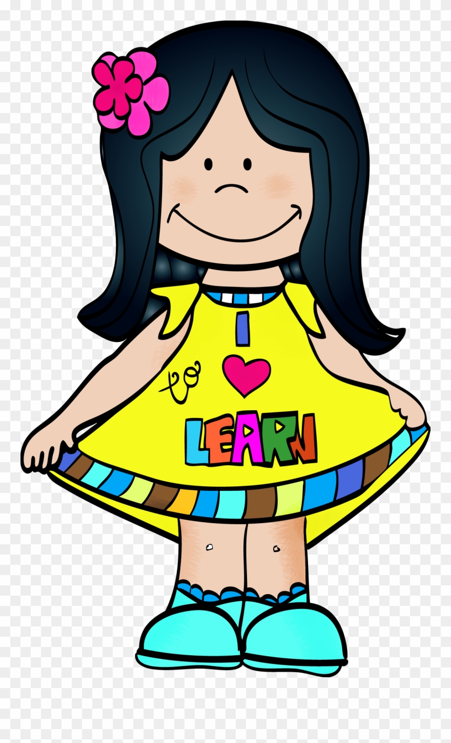 Doll Clipart Line Art - School - Png Download