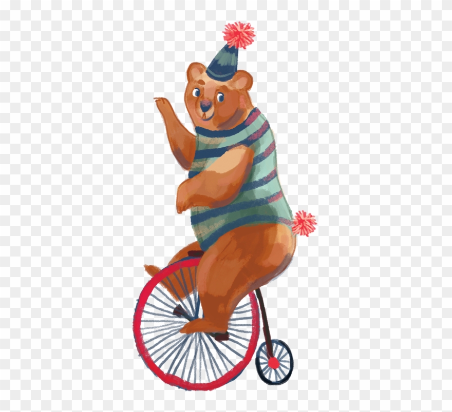 Clipart Bicycle Circus - Circus Bear Png Transparent Png