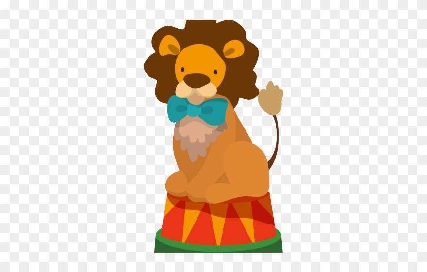 Clown Clipart Circus Lion - Leão Animais Do Circo Png Transparent Png