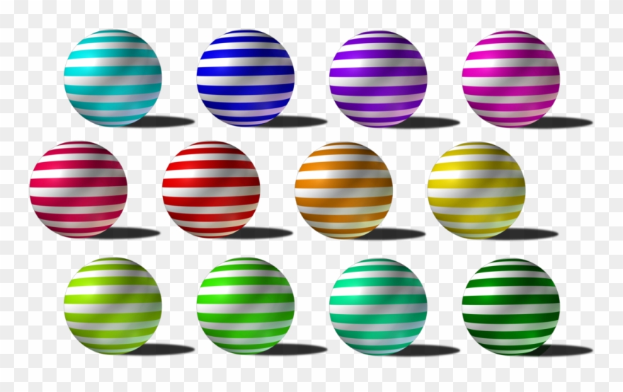 Striped Vector Sphere - Circle Clipart