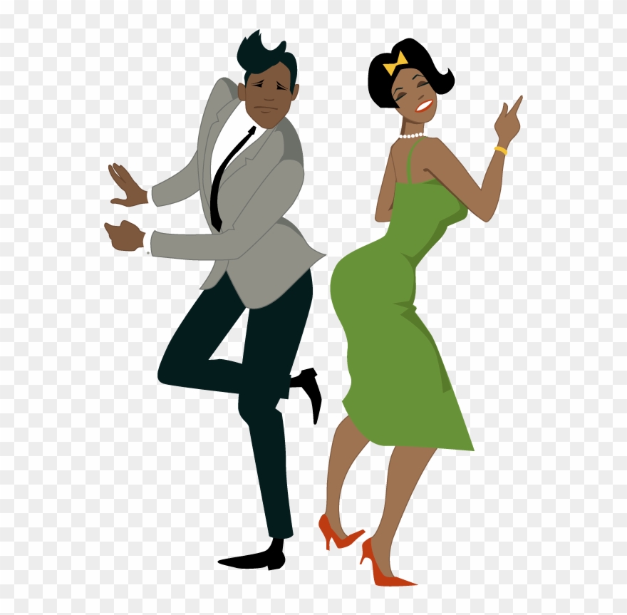 Robertacutsarug - Black Couple Png Cartoon Clipart