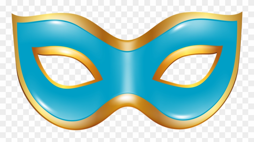 Máscara Carnaval Azul Clipart