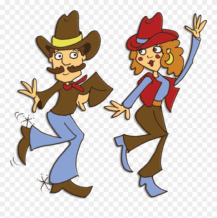 Harvest Line Dancing - Cowboy Dancing Clip Art - Png Download