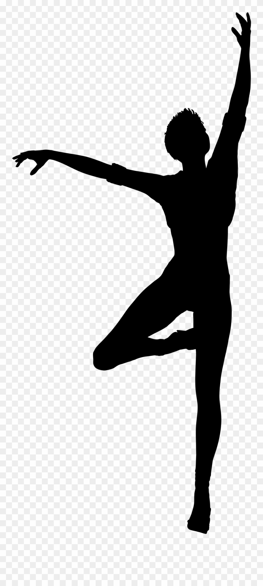 Dancing Woman Silhouette - Dancing Human Clipart