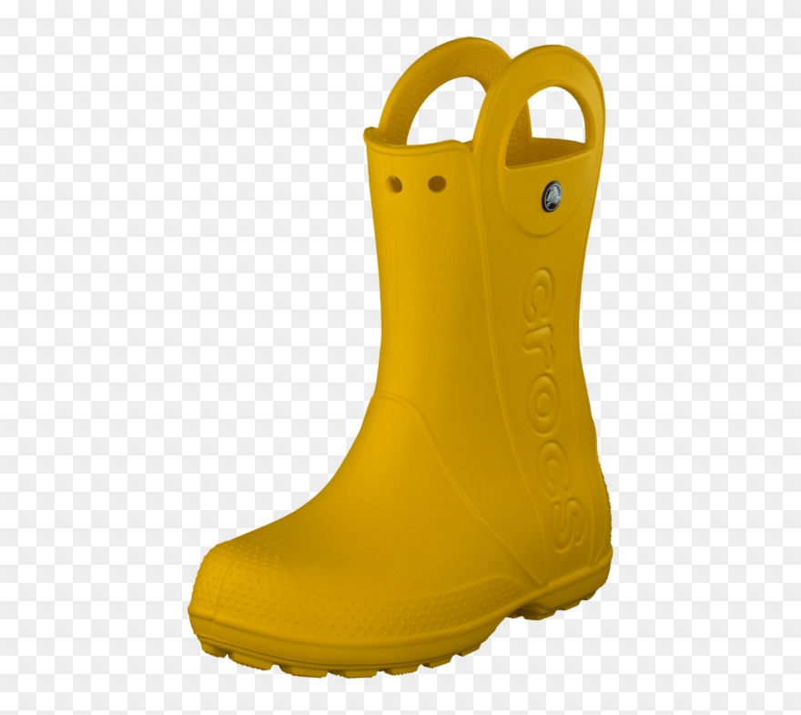 Handle It Rain Boot Kids Yellow Clipart