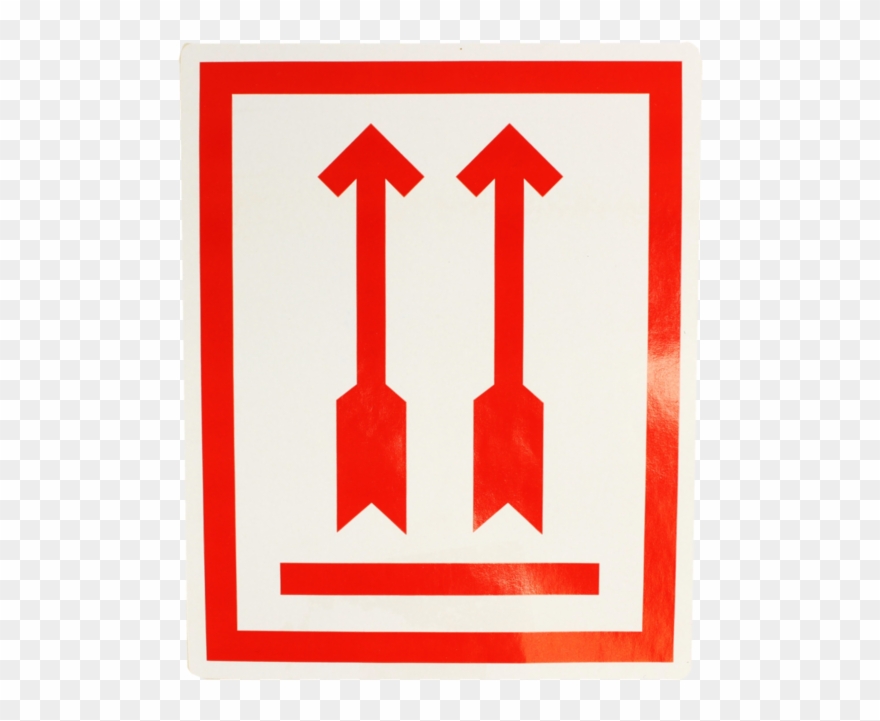 Sendproof® Label, Paper, Red Arrow, 80x100mm, White Clipart